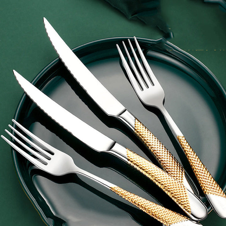 Discover the Elegance of the Creative Household Stainless Steel Cutlery Set