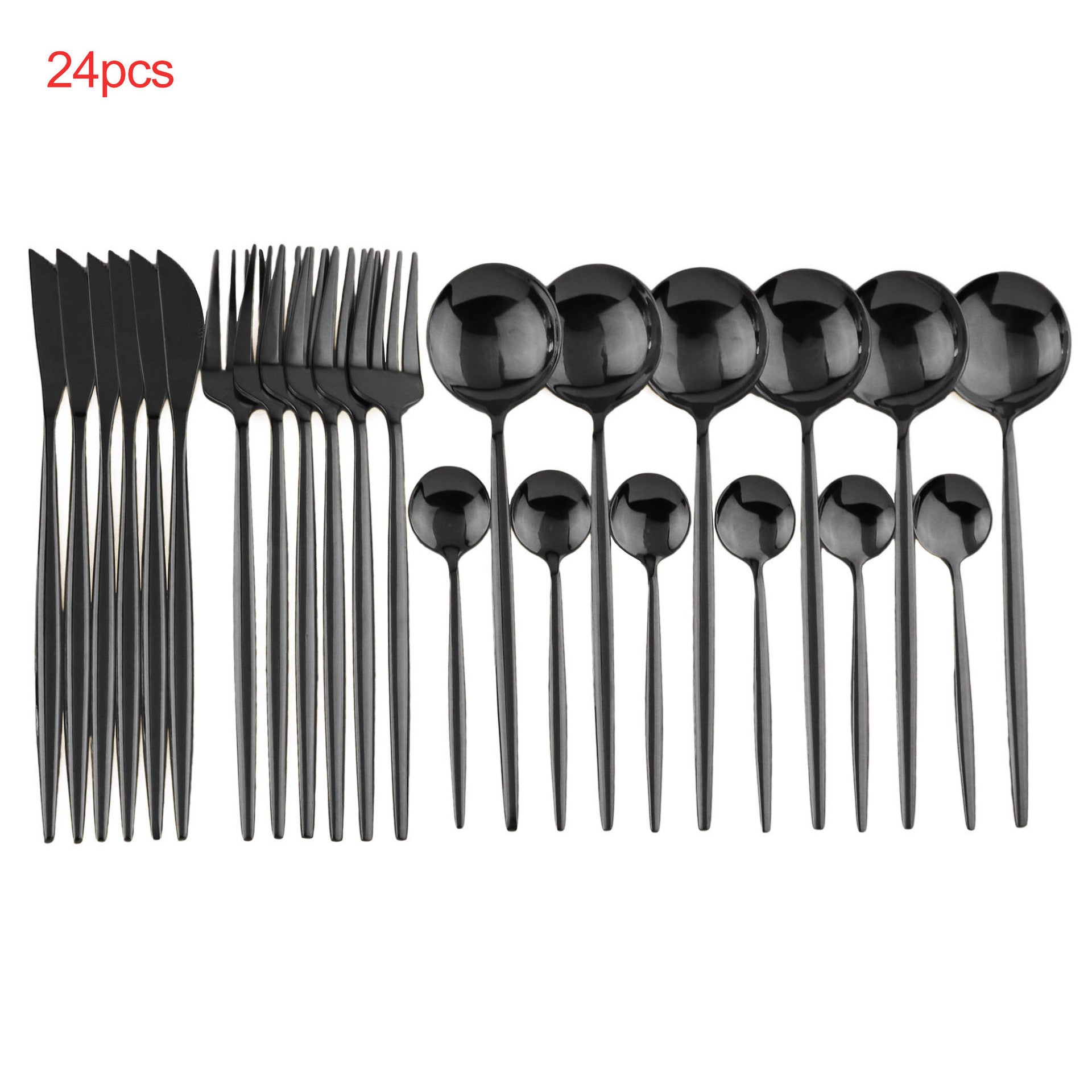 Elevate Your Dining Experience with Our 24Pcs Luxury Stainless Steel Cutlery Set